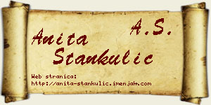 Anita Stankulić vizit kartica